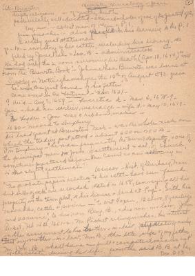 Brewster Genealogy - Jones 
   Anecdotal notes written by Marion Hall