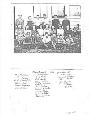 Photocopy of Grades 7 & 8  Poquetanuck 1946