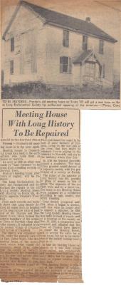 Meeting House with Long History to be Repaired