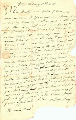 Letter: Betsey Hanford to Elijah & Hannah Reed