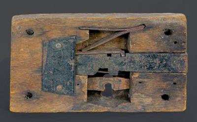 Household, Hardware - Wooden Door Lockset w/ Iron Work