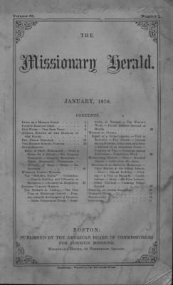 The Missionary Harald, January 1870