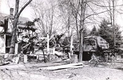 Hurricane of 1954-Clearing Rubble