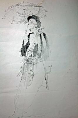 Man and Umbrella