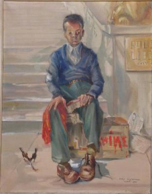 Shoeshine Boy at Philadelphia Public Library