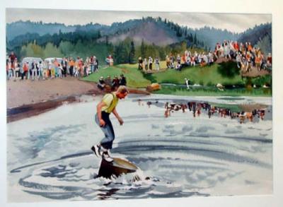 Walking the Keg, National Rodeo, Spokane, Washington