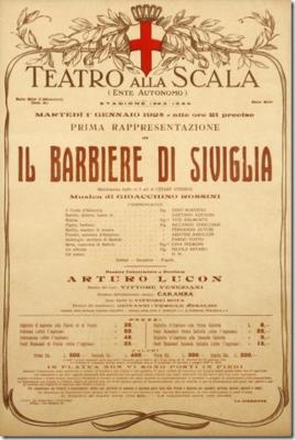 Il Barbiere di Siviglia (The Barber of Seville) by Gioacchino Rossini, Teatro alla Scala, January 1, 1924