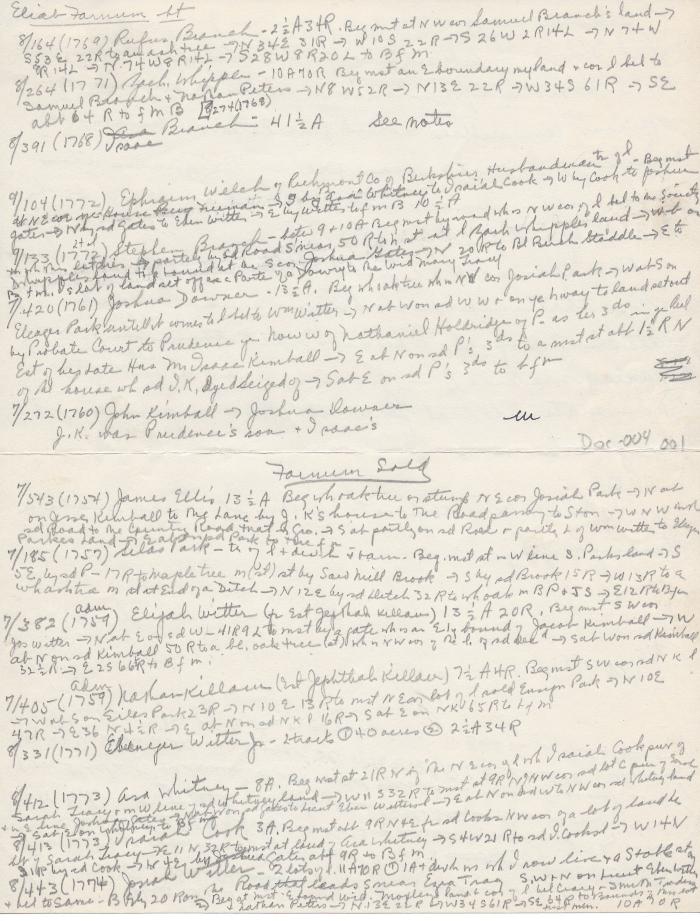 Connecticut Collections Document Preston land bought and sold