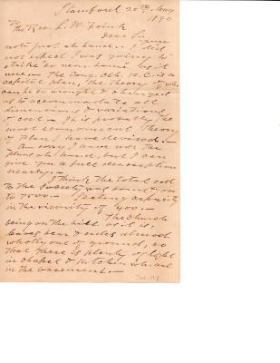 Letter to Rev. L. W. Frink from Architect William T. Hallett