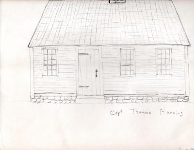 Sketch of Capt. Thomas Fanning House, undated