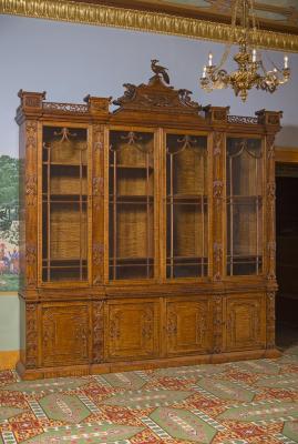 Furniture: Breakfront bookcase made for P. T. Barnum by Julius Dessoir