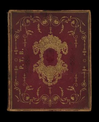 Physical object: Illustrated blank journal owned by P. T. Barnum