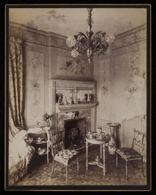 Photograph: "Mrs. Barnum's boudoir at Marina"