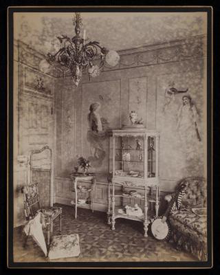 Photograph: "Mrs. Barnum's boudoir at Marina," second view
