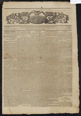 Newspaper: Herald of Freedom and Gospel Witness, Vol. II, New Series 3, October 31, 1832
