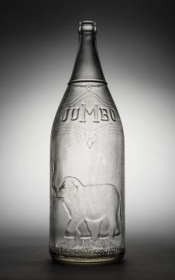 Food T &amp; E: Glass bottle featuring Jumbo