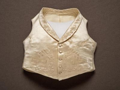 Textile: Wedding vest belonging to Charles S. Stratton