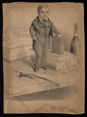 Print: "Charles S. Stratton, known as General Tom Thumb" by Charles Baugniet