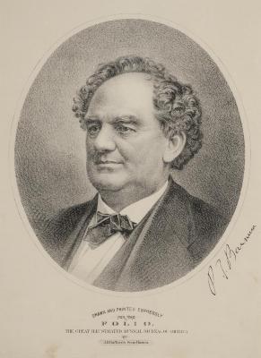 Print: Portrait of P.T. Barnum for  The Folio, by  J.H. Bufford's Sons, Boston