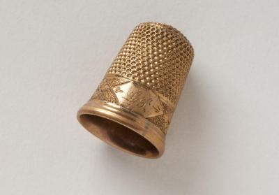 Textile equipment: Thimble belonging to M. Lavinia Warren