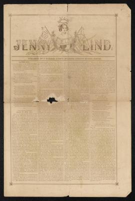 Newspaper: Promotional Newspaper for Jenny Lind