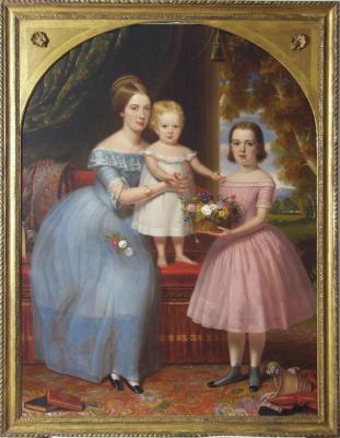 Painting: Barnum's Daughters, 1847, by Frederick R. Spencer