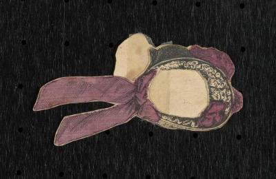 Toys and games: M. Lavinina Warren paper doll, burgundy bonnet