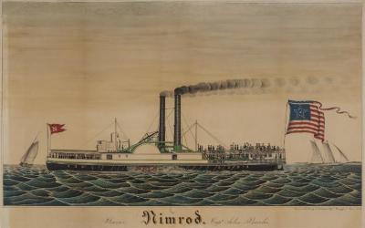 Painting: "Steamship Nimrod" by J. Frederick Huge