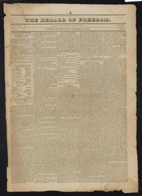 Newspaper: Herald of Freedom, Vol. I, No 49, September 19, 1832