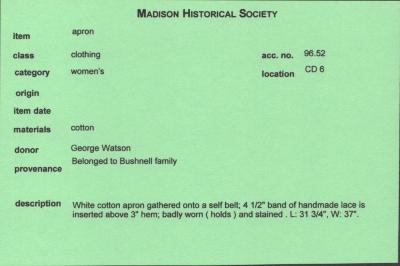 Apron - white cotton
