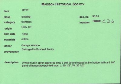 Apron - white muslin