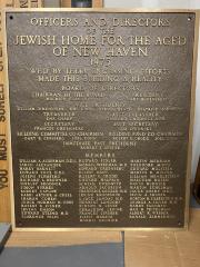 Dedication plaque for the 1976 addition to the Jewish Home