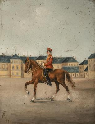 Austrian Cavalryman on Horse