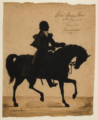 Ink Silhouette Portrait of Abraham Gould