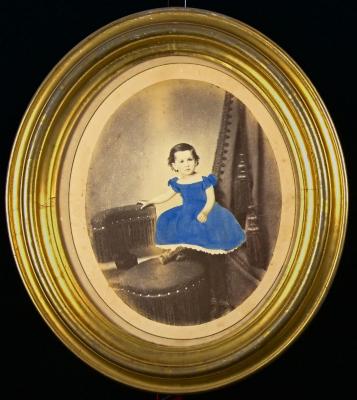 Painting, Photograph - Painted Photo of a Portrait of Young Cynthia Anne Bushnell